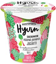 Juustoportti Hyvin Sokeroimaton Jogurtti 150 G Päärynä-Raparperi Laktoositon (6408652226771)