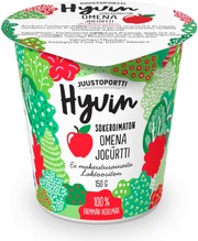 Juustoportti Hyvin Sokeroimaton Jogurtti 150 G Omena Laktoositon