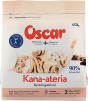 Oscar Kana-Ateria Kissoille Täysravinto 650G (6410180066002)