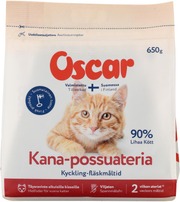 Oscar Kana-Possuateria Kissoille Täysravinto 650G (6410180066101)