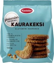 Kantolan Gluteeniton Kaurakeksi 160G (6410381070037)