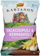 Taffel Kartanon Valkosipuli Kermaviili Maustettu Perunalastu 180G (6410381083266)