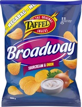 Taffel Broadway Ranskankerma Sipuli Maustettu Perunalastu 325G (6410381090592)