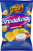 Taffel Broadway Ranskankerma Sipuli Maustettu Perunalastu 75G (6410381091384)