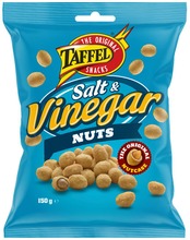Taffel Salt Vinegar Nuts Etikkamaustekuorrutettu Suolattu Maapähkinä 150G (6410381092756)