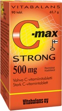 C-Max Strong 500 Mg 90 Tabl., Vahva C-Vitamiinitabletti,  Vitabalans (6410530032923)