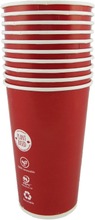 Huhtamaki 10X400ml Red Cup Kartonkinen Kylmäjuomapikari (6410600330485)