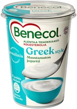 Benecol 450G Greek Style Jogurtti Maustamaton Kolesterolia Alentava (6411200110637)