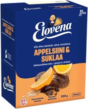 Elovena 10X30g Appelsiini-Suklaa Täysjyvä Välipalakeksi 100% Kauraa (6411200110873)
