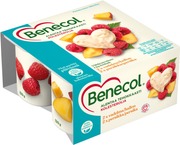 Benecol 4X120g Jogurtti Vadelma&Persikka Vähärasvainen Kolesterolia Alentava (6411200111023)