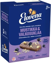 Elovena 10X30g Mustikka-Valkosuklaa Täysjyvä Välipalakeksi 100% Kauraa (6411200111504)