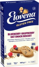 Elovena 160G Gluteeniton Mustikka-Vadelma Välipalakaurakeksi 4X3kpl (6411200111542)