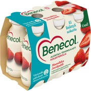 Benecol 6X100g Jogurttijuoma Mansikka Laktoositon Kolesterolia Alentava (6411200111634)