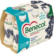 Benecol 6X100g Jogurttijuoma Mustikka Laktoositon Kolesterolia Alentava (6411200111641)