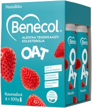 Benecol Oat 4X100g Kaurashot Mansikka Kolesterolia Alentava (6411200112853)