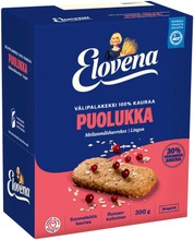 Elovena 10X30g Kaura-Puolukka Täysjyvä Välipalakeksi 100% Kauraa (6411200211129)