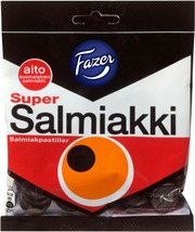 Fazer Super Salmiakki Salmiakkipastilleja 80G (6411401037696)