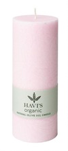 Havi´S Oliiviöljykynttilä Steariini Pöytäkynttilä  Cylinder Vaaleanpunainen 5X15cm 1Kpl (6411635006420)
