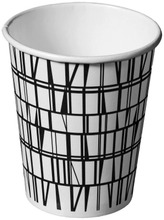 Finlayson Kartonkipikari Kuumakuppi Coronna Musta Valkoinen  250Ml 12Kpl (6411639234508)