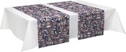 Finlayson Kaitaliina Lehtonen Sininen/Lila/Persikka 40X140cm (6411720527816)