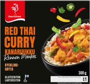 Saarioinen Red Thai Curry Kanaruukku; Kanaa Ja Riisiä Mausteisessa Kastikkeessa 300G (6412000037506)