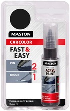 Maston Carcolor Akryylimaali Korjauskynä Touch-Up Musta 12Ml 8055 (6412490024284)