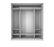 Setdesign19 Liukuovikomero Kirkkain Peiliovin L2576 X K2346 X S600 Mm, Valkea (6412989403095)