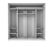 Setdesign27 Liukuovikomero Kirkkain Peiliovin L2362 X K2346 X S600 Mm, Valkea (6412989403378)