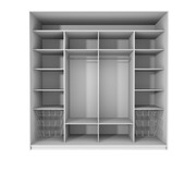 Setdesign29 Liukuovikomero Kirkkain Peiliovin L2362 X K2346 X S600 Mm, Valkea (6412989403477)