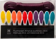 House Pyykkipojat 20Kpl Ja Pyykkinaru 20M (6412989610851)