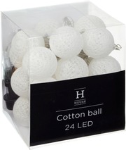House Cotton Ball Ulkovalosarja 24 Led Ip44, Valkoinen (6412989655005)