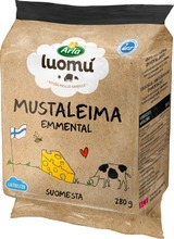 Arla Luomu Yhden Tilan Emmental Mustaleima 280 G (6413300024937)