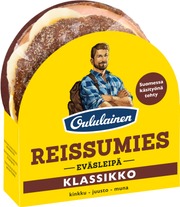 Oululainen Reissumies Eväsleipä Klassikko 160G Kinkku-Juusto-Muna, Täytetty Täysjyväruisleipä