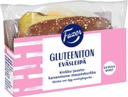 Fazer Gluteeniton Eväsleipä Kinkku-Juusto-Kananmuna-Maustekurkku 160G, Täytetty Ruisleipä (6413467490002)