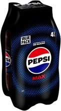 4 x Pepsi Max virvoitusjuoma 2,0 l (6413605015210)