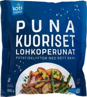 Kotimaista 600G Punakuoriset Lohkoperunat Pakaste (6414893149182)