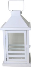 House Lyhty Anja 16X16x30cm Valkoinen Raita (6415160303962)