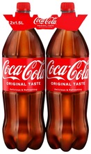 2-Pack Coca-Cola Original Taste Virvoitusjuoma Muovipullo 1,5 L (6415600501842)