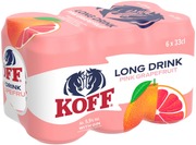 6-Pack Koff Long Drink Pink Grapefruit 5,5 % Tölkki 0,33 L (6415600561020)