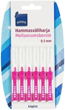 Rainbow 0,5Mm Hammasväliharja 6Kpl (6415711300969)