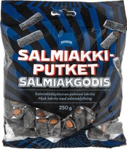 Rainbow 250G Salmiakkiputket Makeispussi (6415711442812)