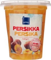 Rainbow 400G/250G Persikkakuutiot Mehussa (6415712501334)