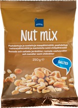 Paahdettuja Ja Suolattuja Maapähkinöitä, Paahdettuja Cashewpähkinöitä Ja Manteleita Sekä Chilipähkinöitä (6415715000100)
