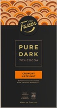 Fazer Pure Dark Crunchy Hazelnut Suklaalevy 95G (6416453018723)