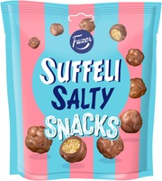 Fazer Suffeli Salty Snacks Maitosuklaanmakuisella Kuorrutteella Puffattua Maissia 160G (6416453039506)