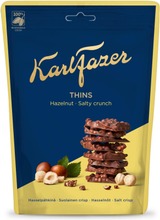 Karl Fazer Thins Hasselpähkinä Suolainen Crisp Suklaapaloja 90G (6416453073593)