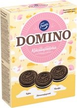 Fazer Domino 525G 3X13kpl Keksilajitelma Kausimaku, Kaakaokeksejä, Joissa Vaniljan-, Sitruunan Ja Kinuskin Makuista Täytettä (6416453074118)