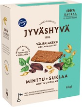 Fazer Jyväshyvä Minttusuklaa Välipalakeksi 6X30g 180 G (6416453083738)