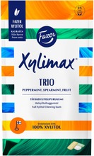 Fazer Xylimax Trio Piparmintun, Spearmintin Ja Hedelmän Makuinen Täysksylitolipurukumi 130G (6416453113206)