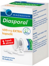 Diasporal Magnesium Kapseli 400Mg Extra Ravintolisä 41G/50Kaps (6417187109947)